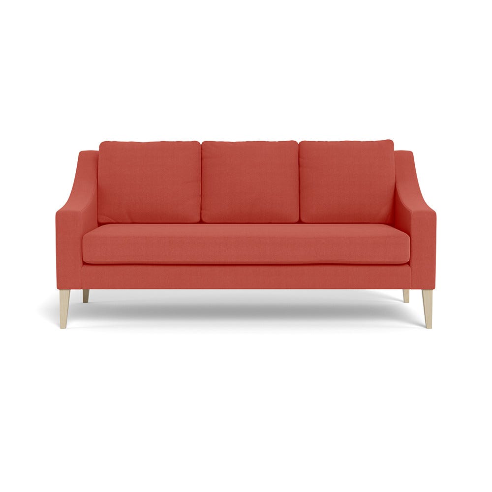 Heal's Richmond 3 Seater Sofa Linen Grenadine Natural Ash Feet