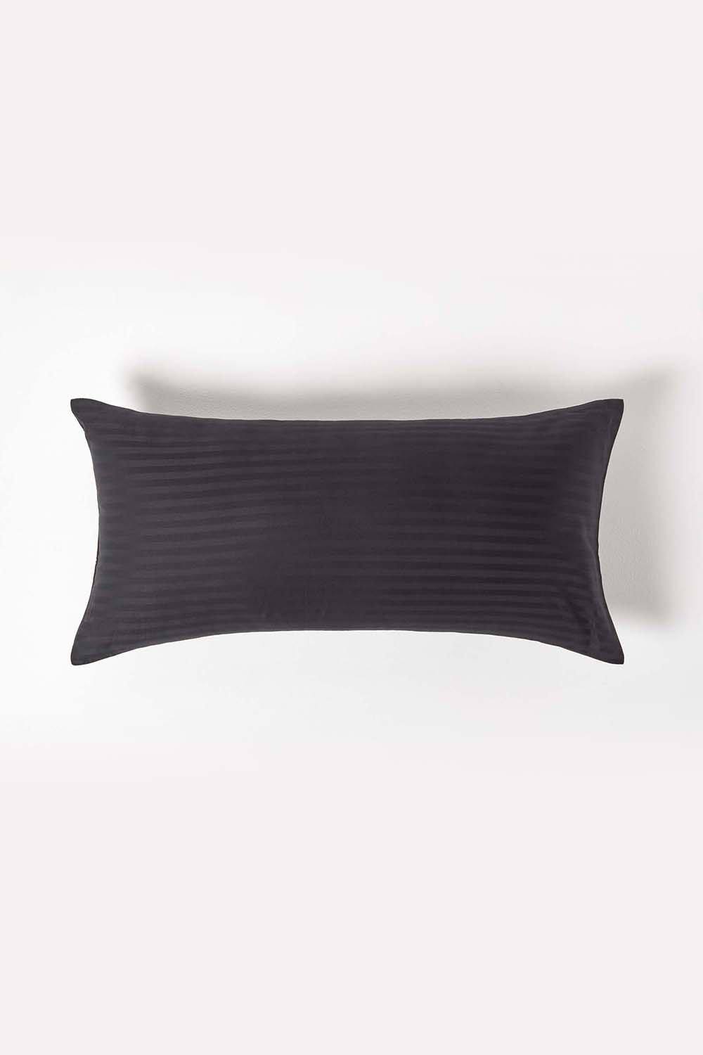 Homescapes Continental Egyptian Cotton Pillowcase 330 TC, 40 x 80 cm in Black