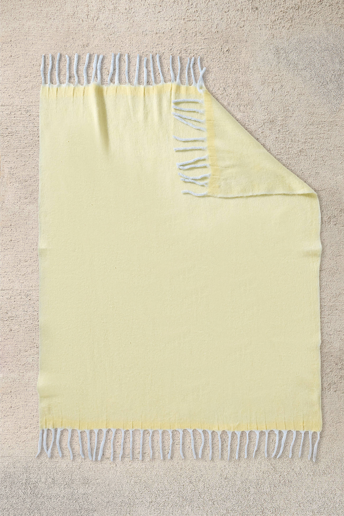 Cosy Two-Tone Throw - Sun Yellow
