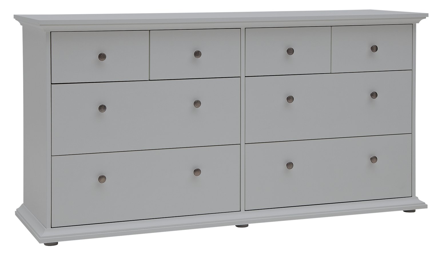 Habitat Heathland 4+4 Drawer Wide Chest of Drawers - Grey