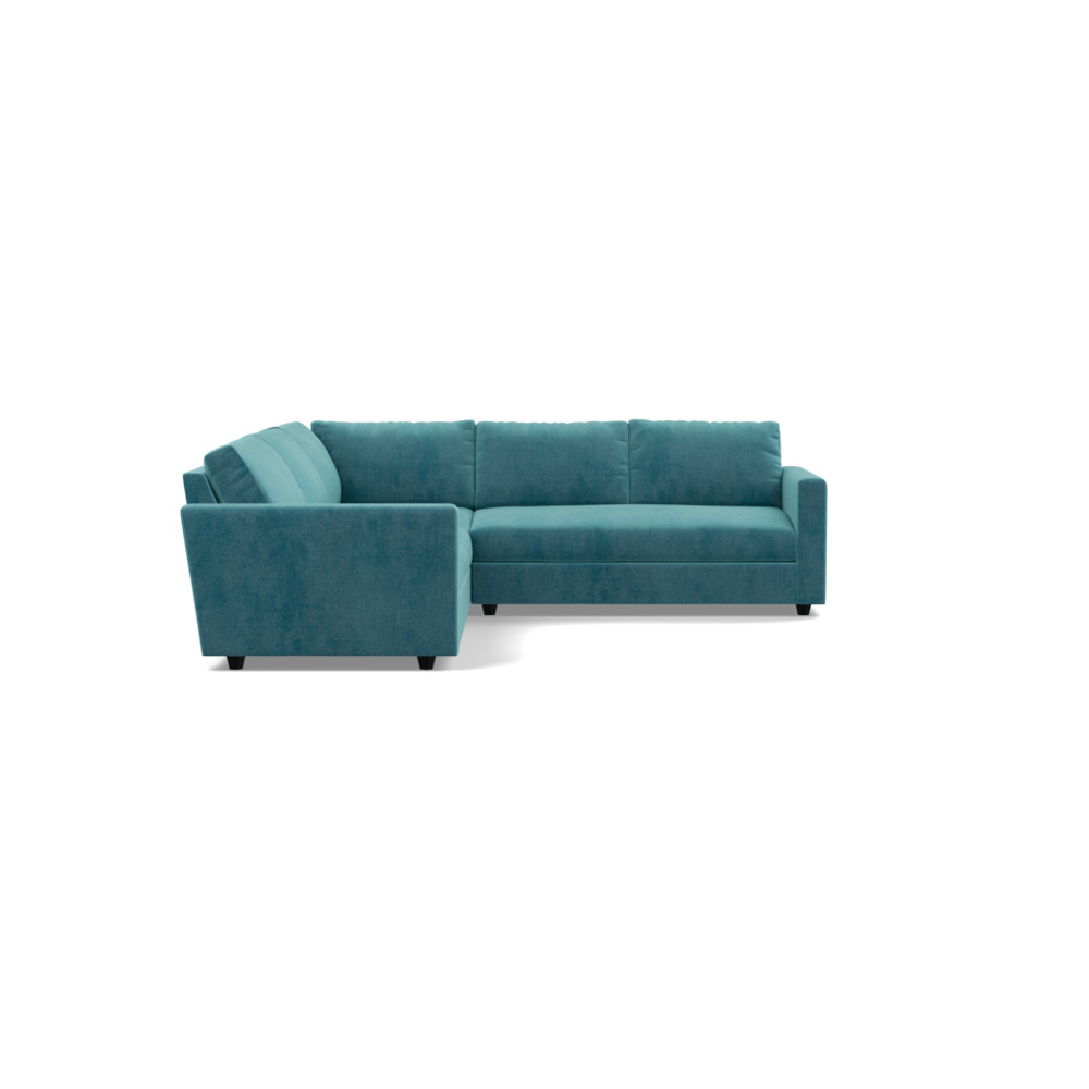 Heal's Nimbus II Large Corner Sofa Smart Luxe Velvet Airforce Blue