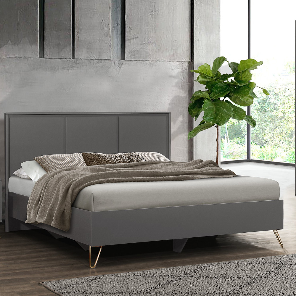 Arlo Charcoal Wooden Bed Frame - 4ft Small Double