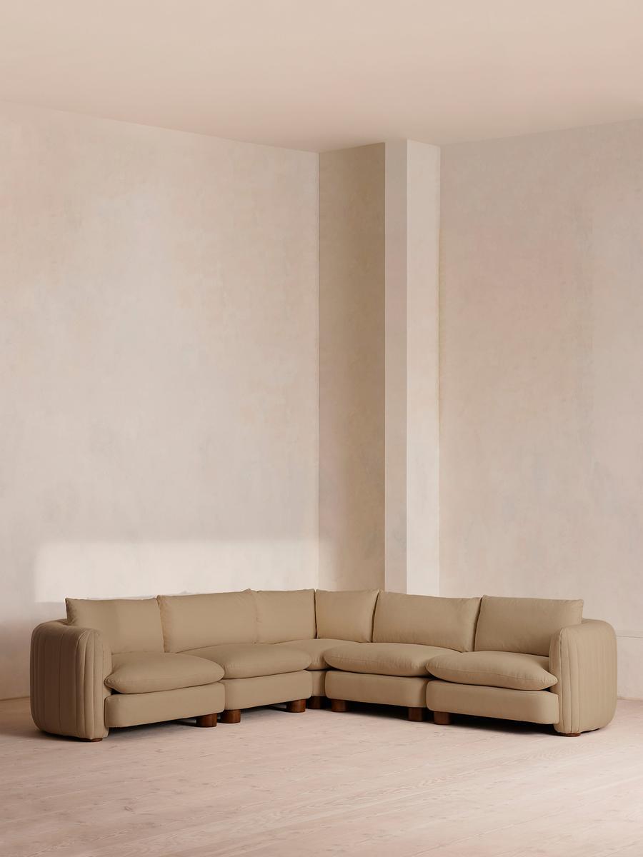 Vivienne Deeper Sit Modular Sofa, Corner Sofa, Linen, Wheat