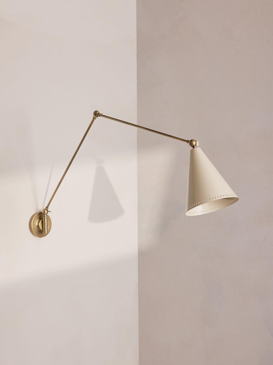 Vincent Wall Light, Cream Shade