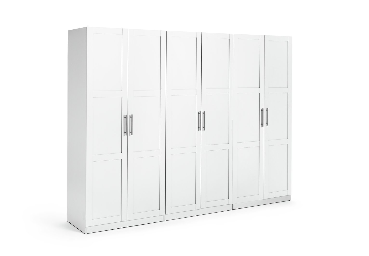 Habitat Munich 6 Door Framed Wardrobe - White