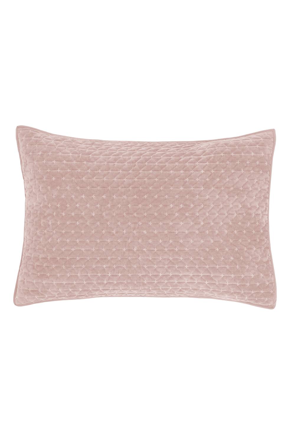 Bianca 'Attica Velvet' Embroidered Pillow sham Pair in Pink 3