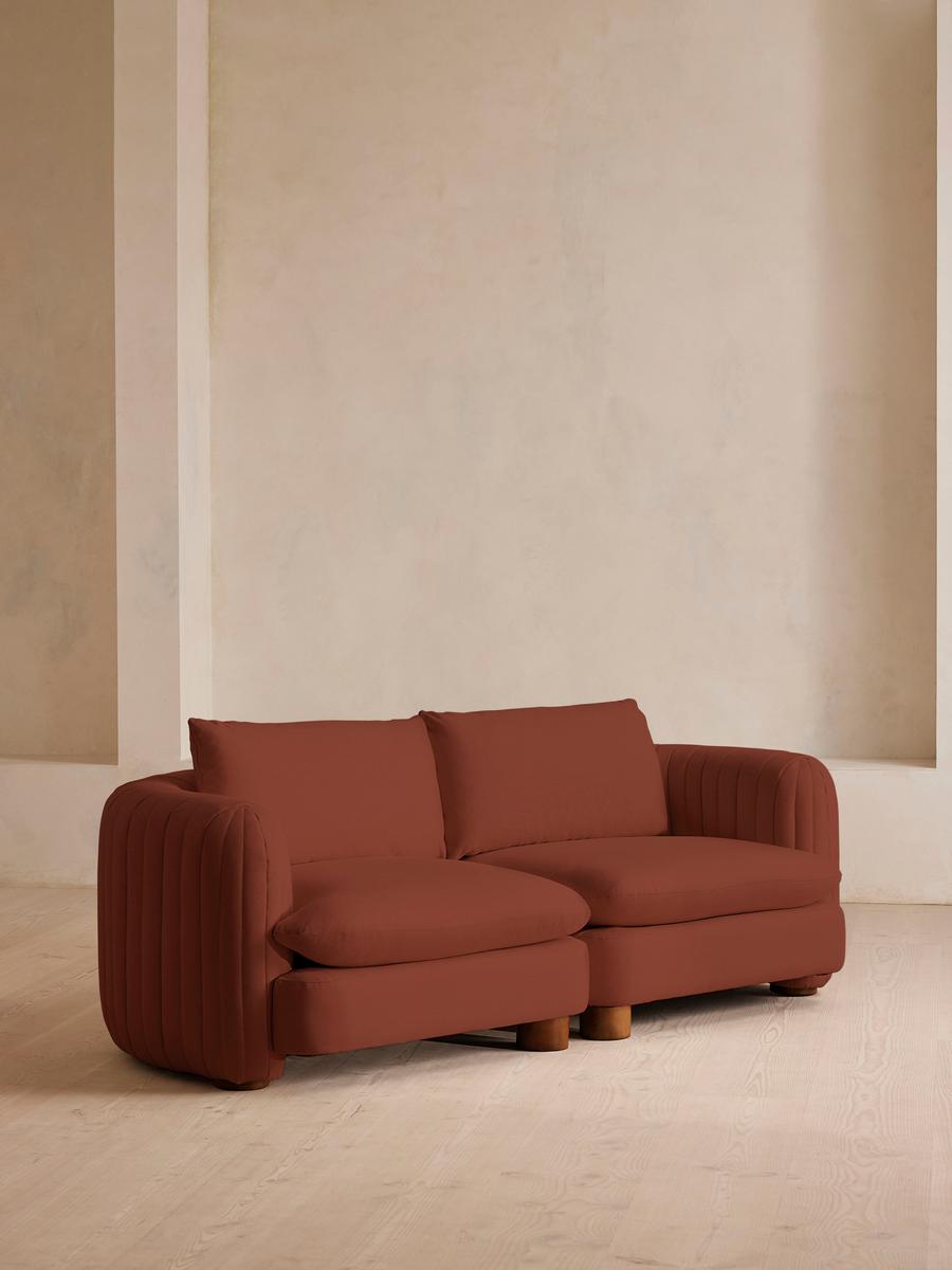 Vivienne Deeper Sit Modular Sofa, Three Seater, Linen, Sienna