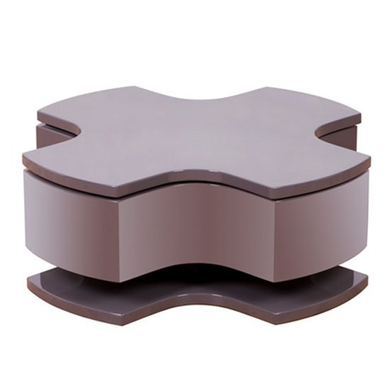 Optima Taupe High Gloss Motion Coffee Table