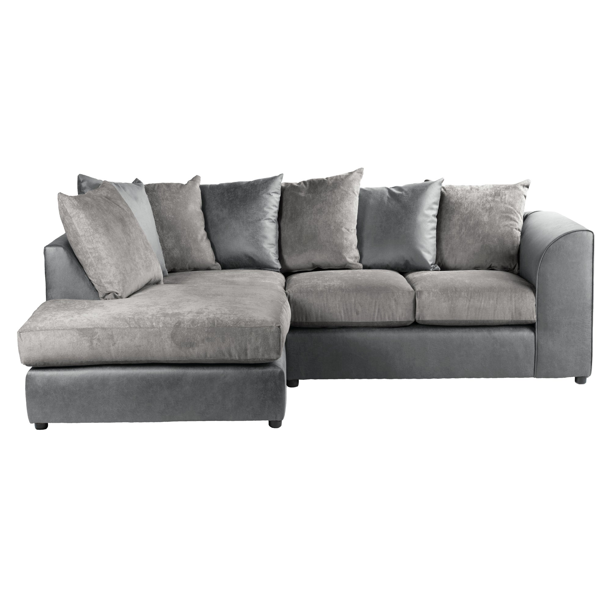 Blake Fabric Combo Left Hand Corner Sofa Grey