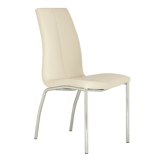 Kansas Faux Leather Dining Chair In White