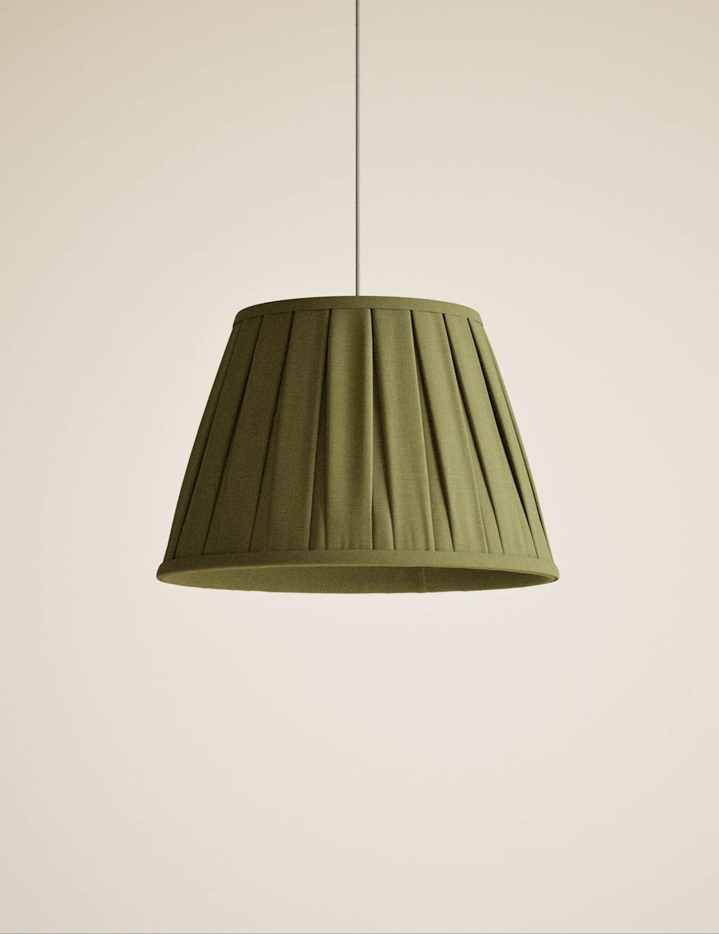 M&S Fabric Wide Pleated Shade Green