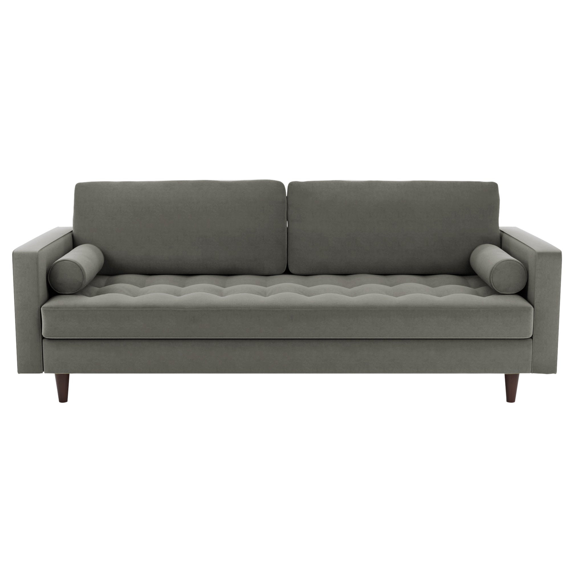 Zoe Velvet 4 Seater Sofa Grey