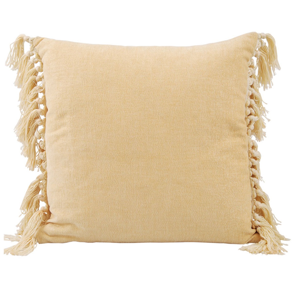 Cream Fringed Cushion