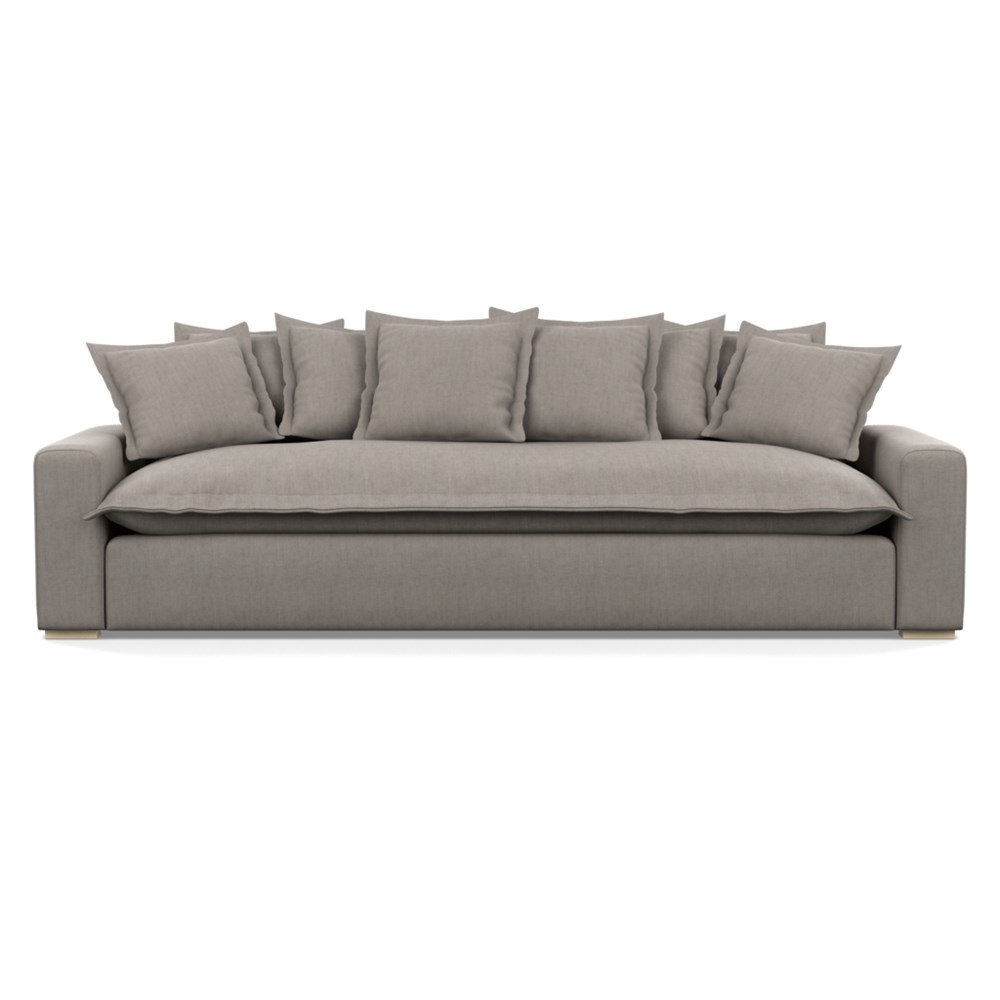 Heal's Brompton 5 Seater Sofa Broad Weave Pebble Natural Feet