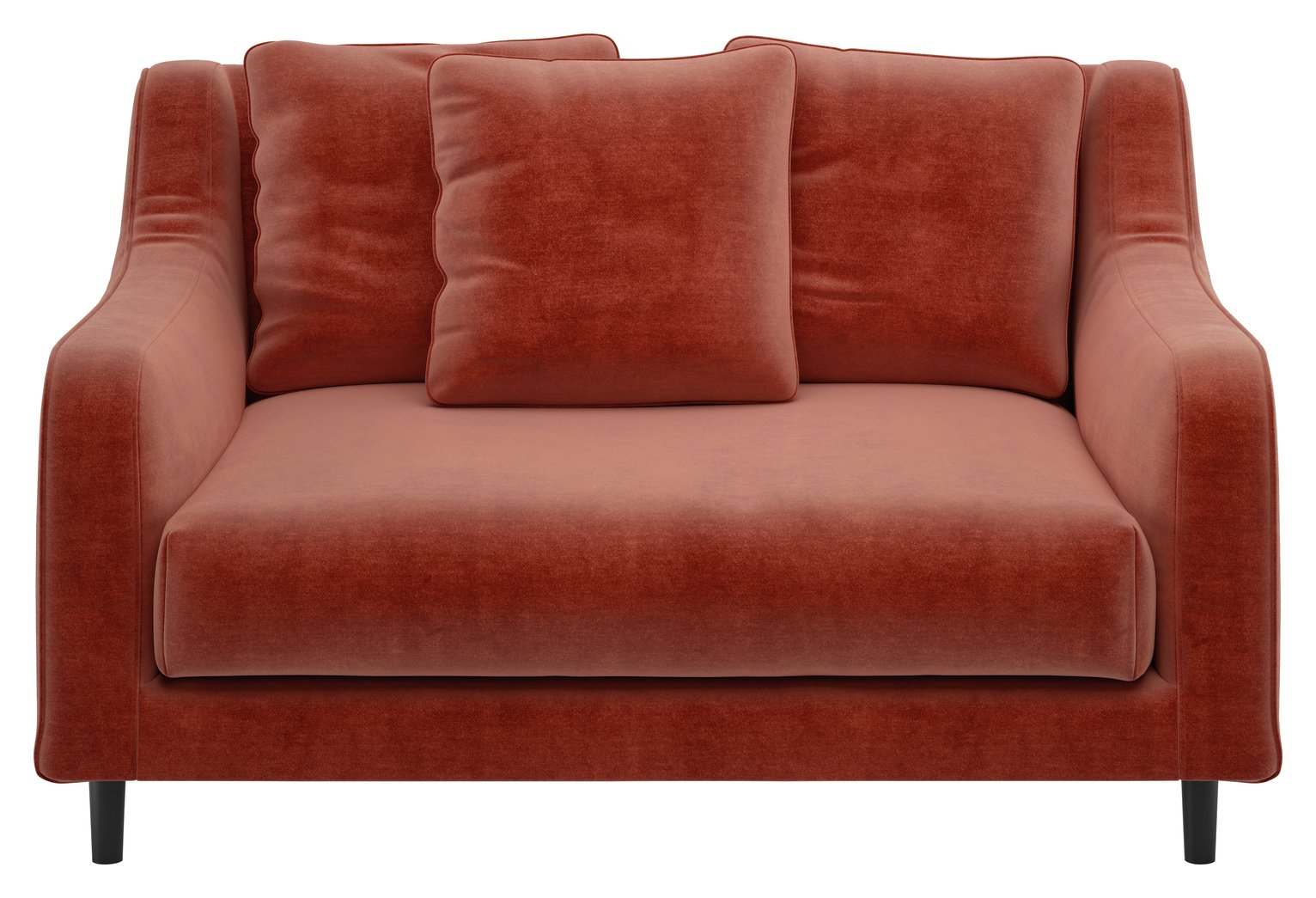 Habitat Swift Velvet Cuddle Chair - Orange