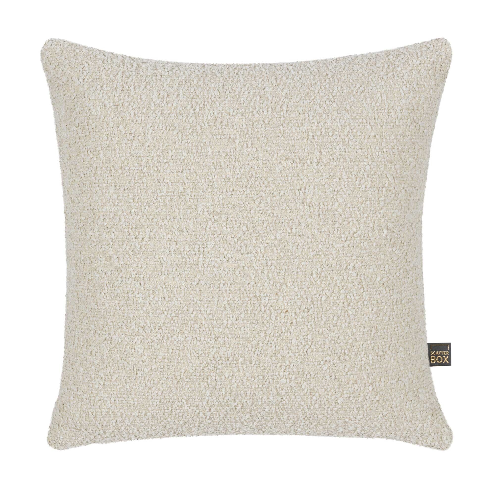Boucle Cream Outdoor Cushion, Square | Barker & Stonehouse