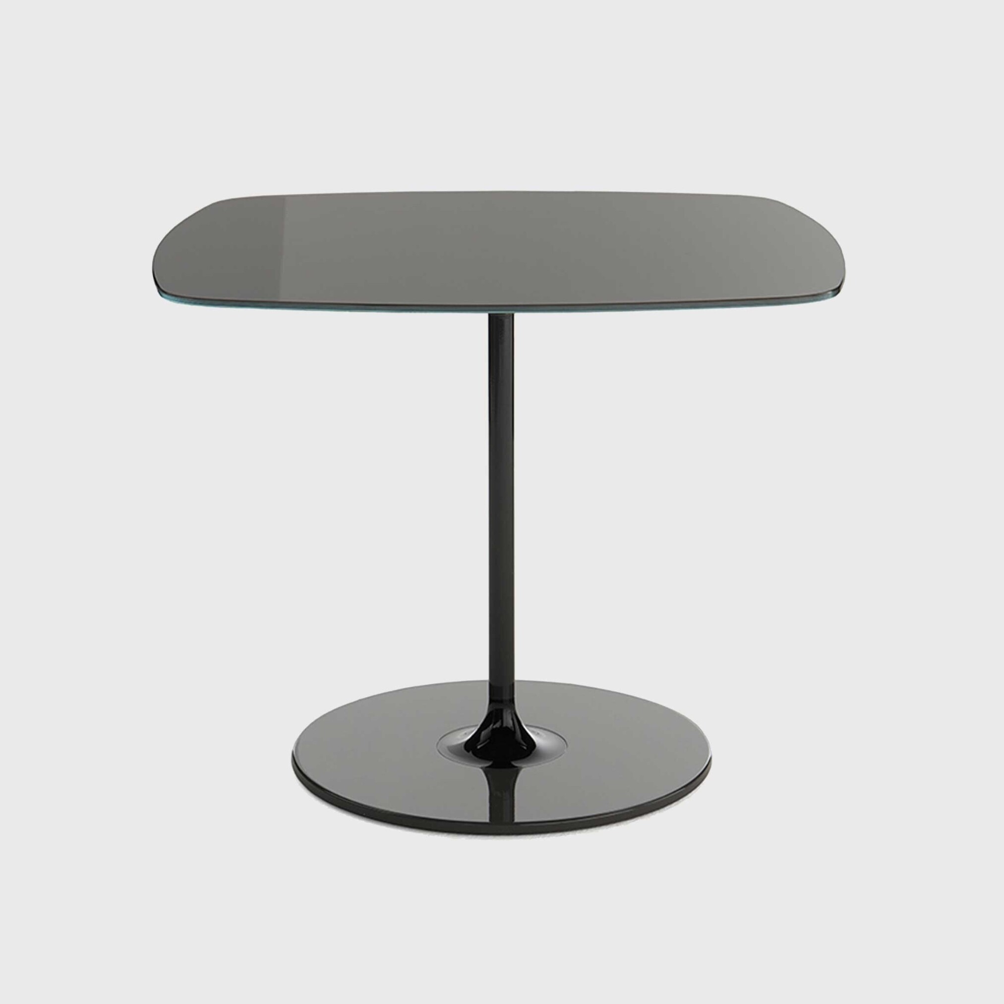 Kartell Thierry Side Table 50x50x40 Black Glass | Barker & Stonehouse