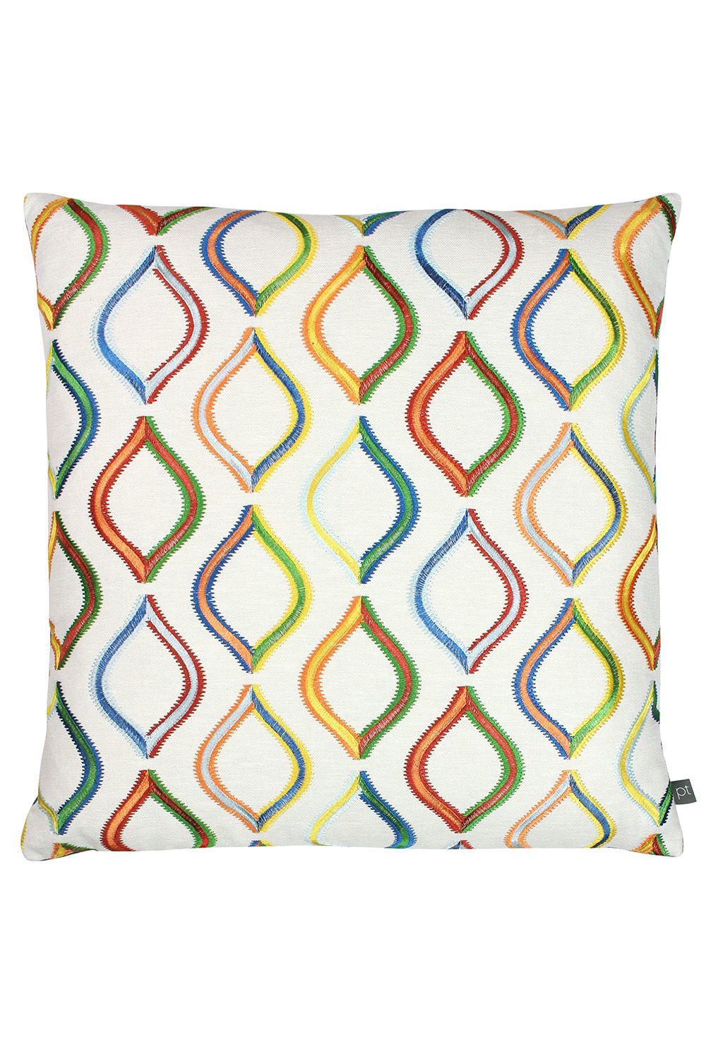 Prestigious Textiles Spinning Top Embroidered Cushion in Blue