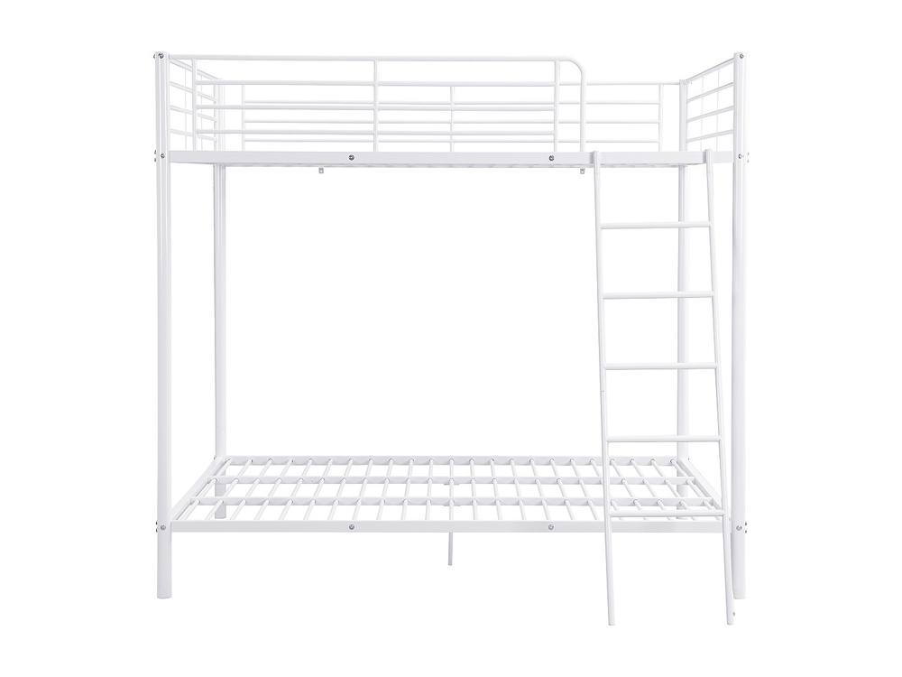 Vente-unique Bunk Beds 2 X 140 X 190 Cm - Metal - White - GEMINI II