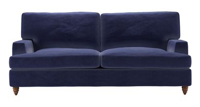Isla 2.5 Seat Sofabed in Prussian Blue Cotton Matt Velvet - sofa.com