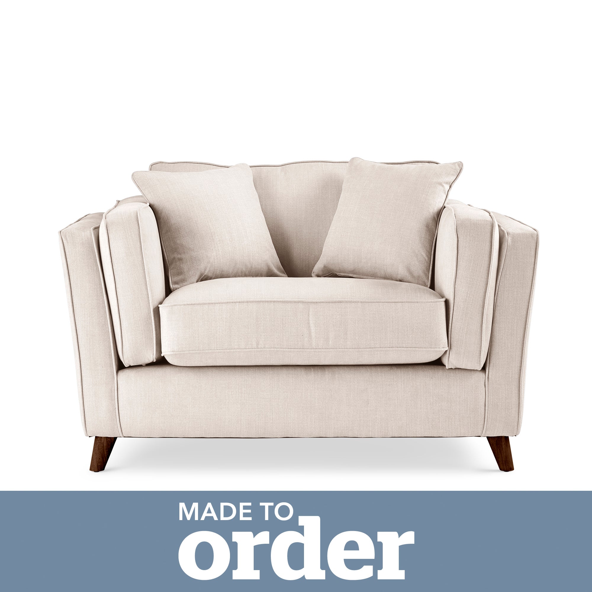 Arabella Snuggle Chair Brushed Plain Fabric Cream