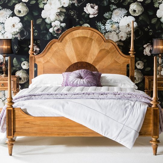 Spire Mindy Ash Wooden Super King Size Bed In Walnut