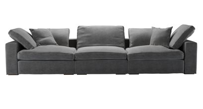 Long Island 3 Seat Sofa in Earl Grey Smart Velvet - sofa.com