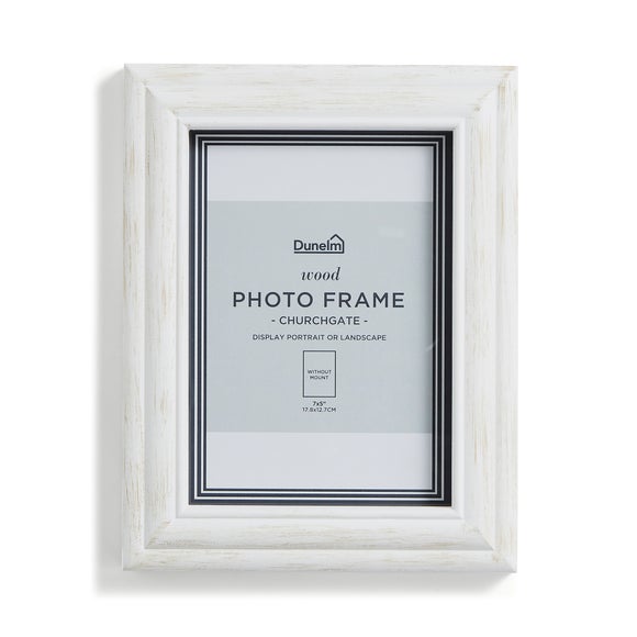 Churchgate Washed Wooden White Photo Frame 3