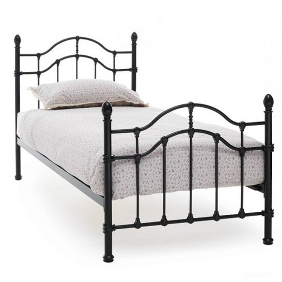Paris Metal Single Bed In Black