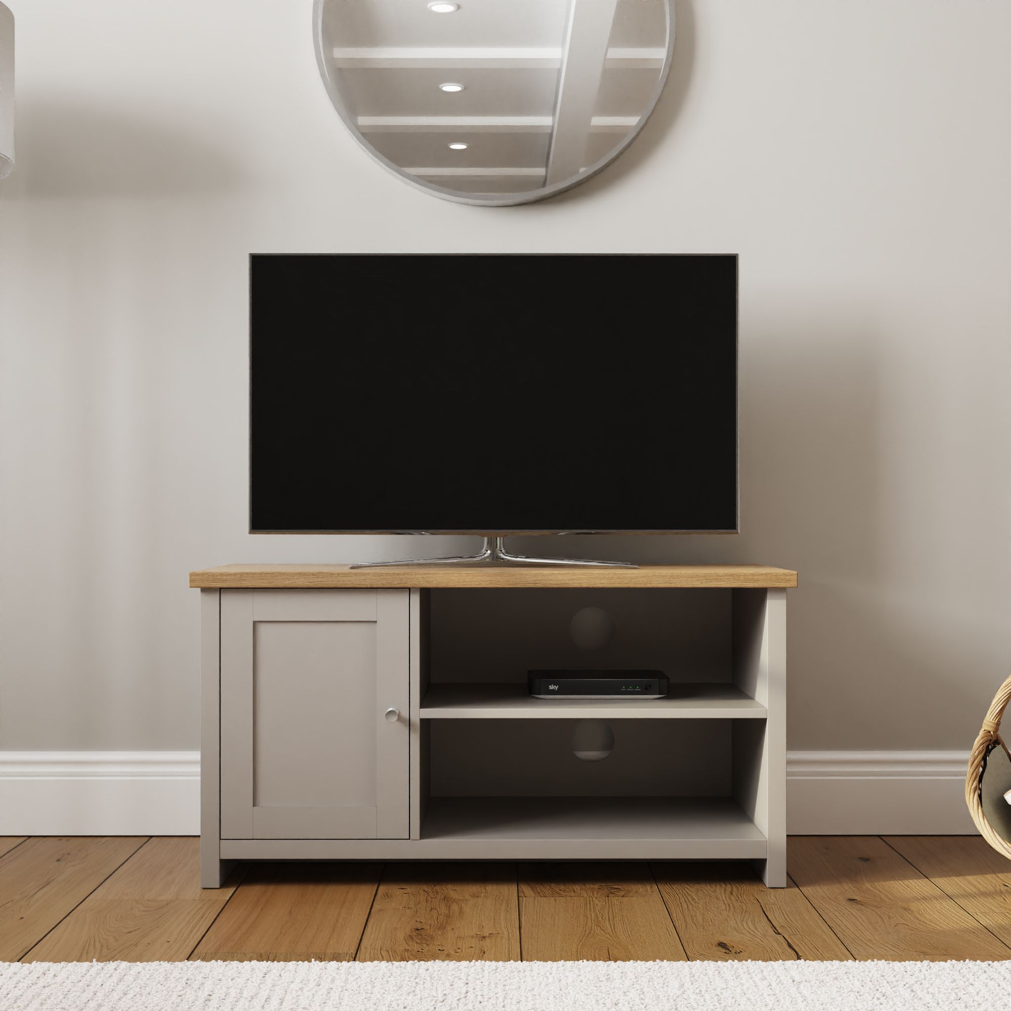 GFW Lancaster Small TV Cabinet in Grey