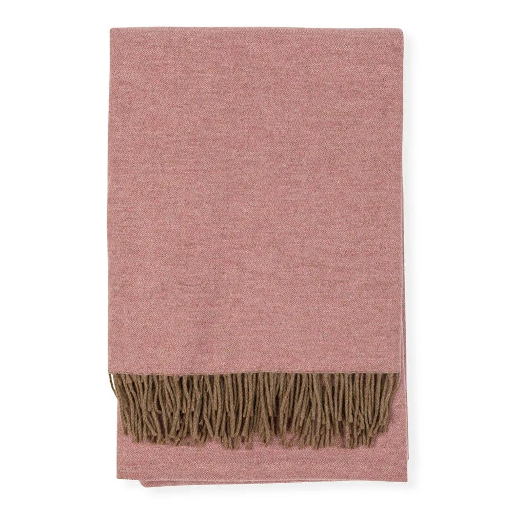 Heal's Two Tone Merino Throw Rose 3