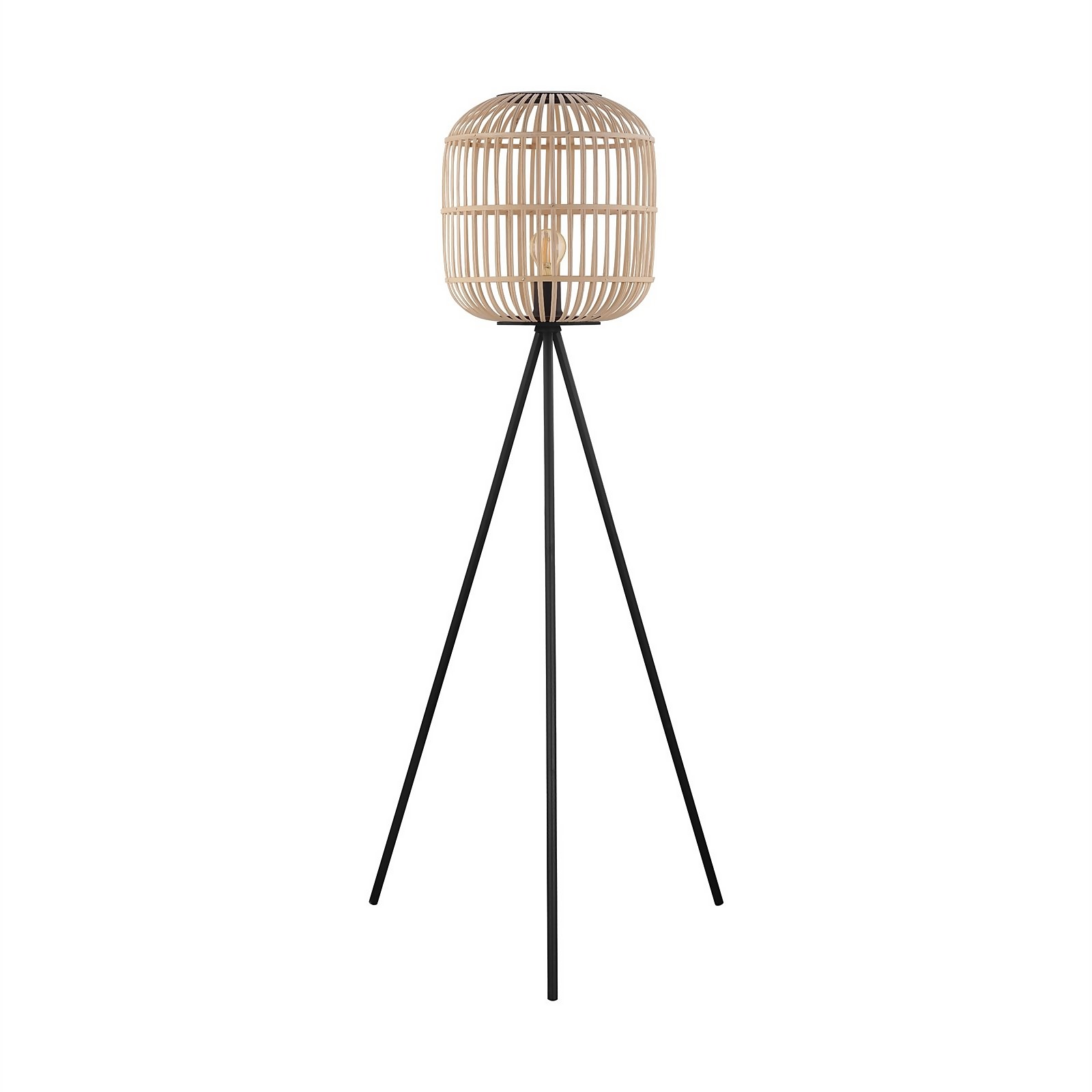 Eglo Bordesley Wooden Floor Lamp