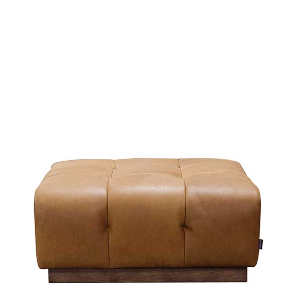 Whitman Large Leather Footstool  Stock