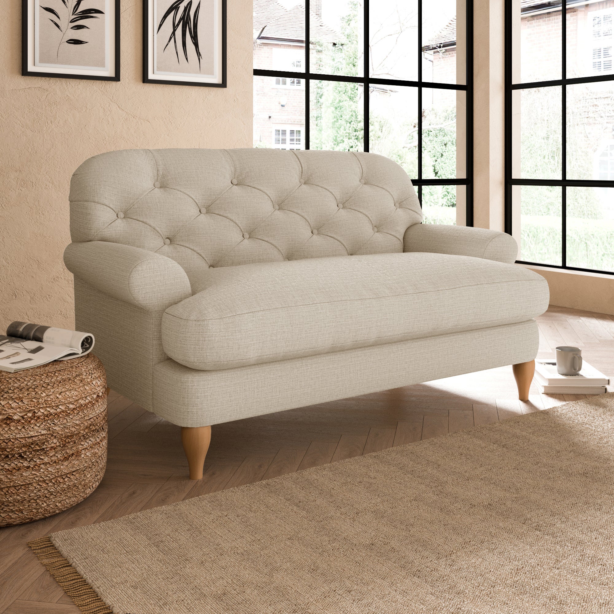 Canterbury Textured Weave Snuggle Chair Textured Weave Honey