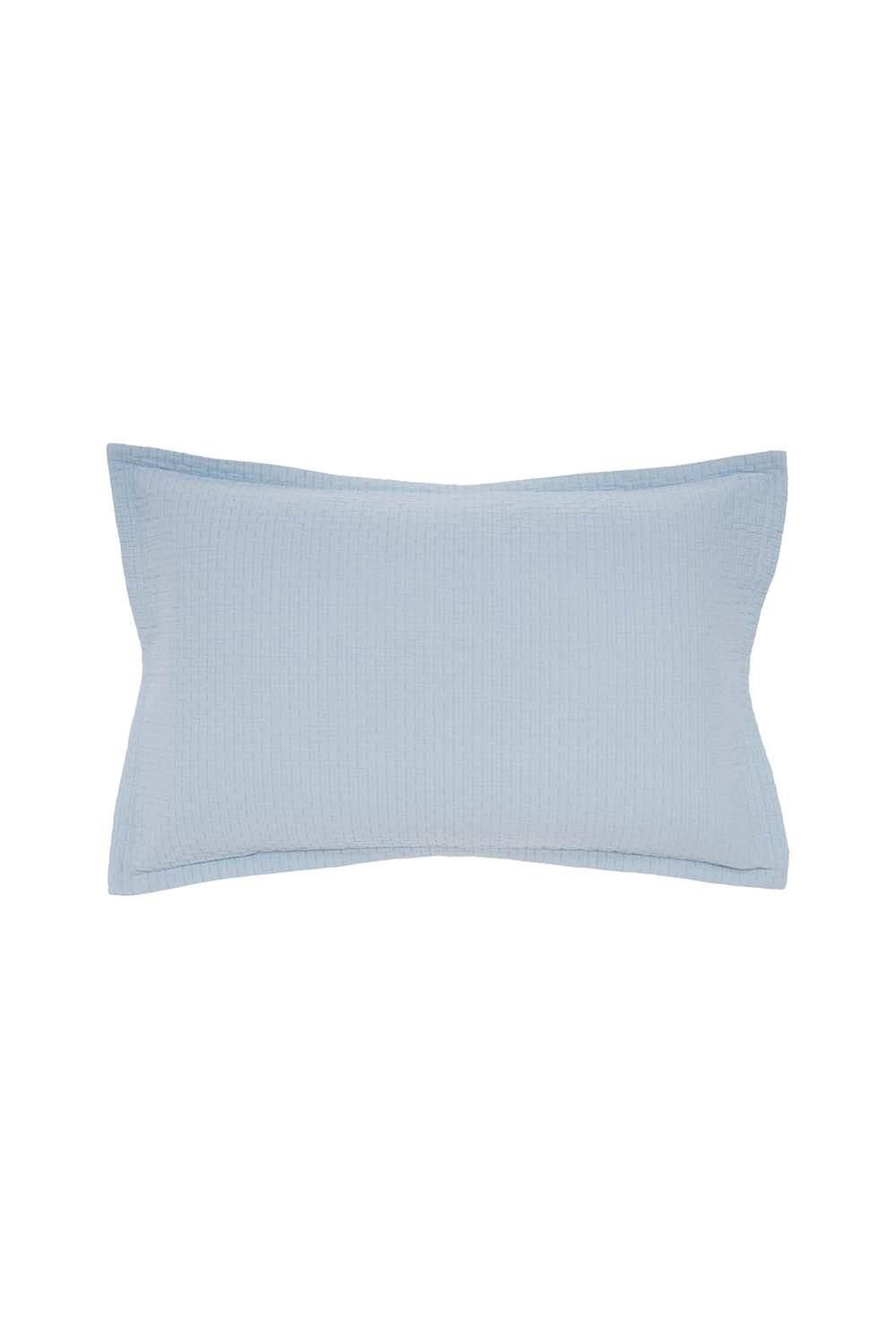 Murmur 'Hush' Cotton Percale Oxford Pillowcase in Blue