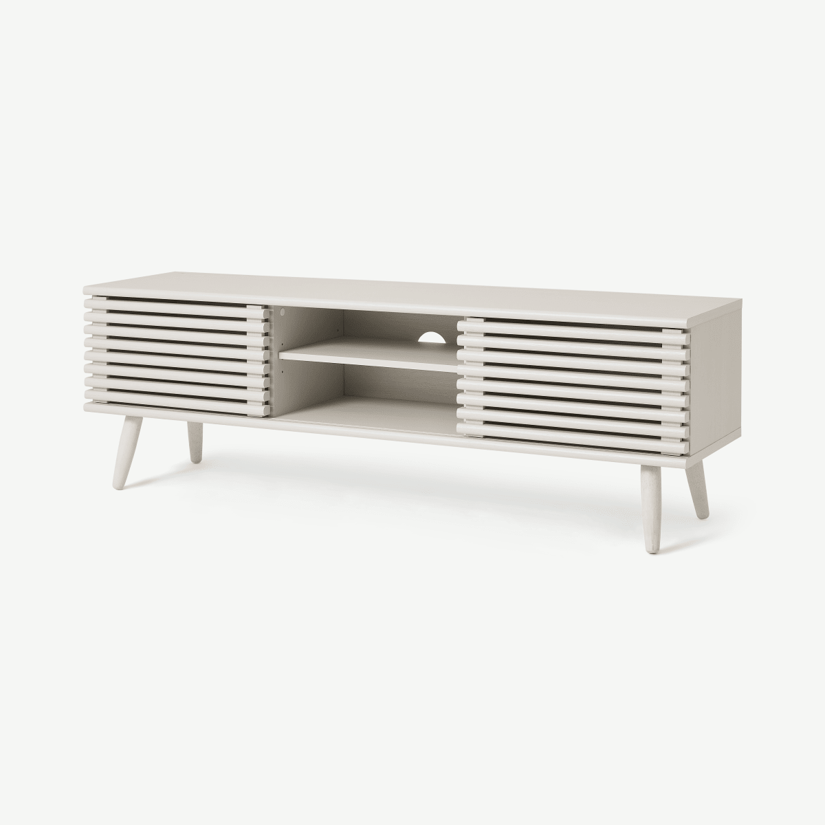 Tulma Wide TV Stand, White-Washed Oak Effect