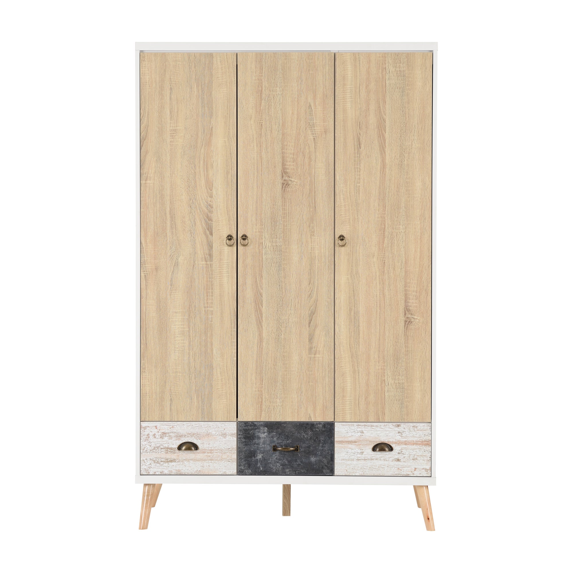 Nordic Triple Wardrobe Brown