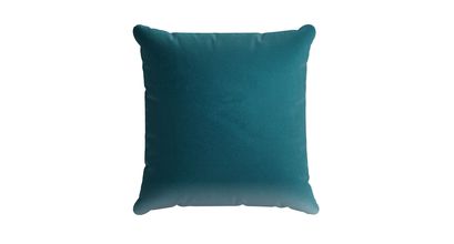 45x45cm Scatter Cushion in Deep Turquoise Cotton Matt Velvet - sofa.com