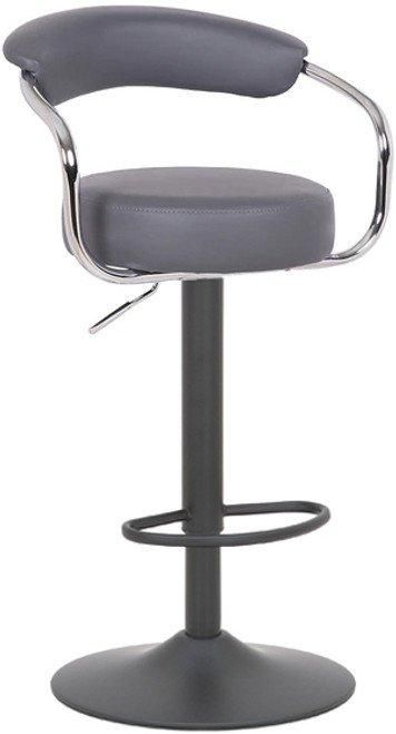 netfurniture Lazio Matt Black Bar Stool Charcoal