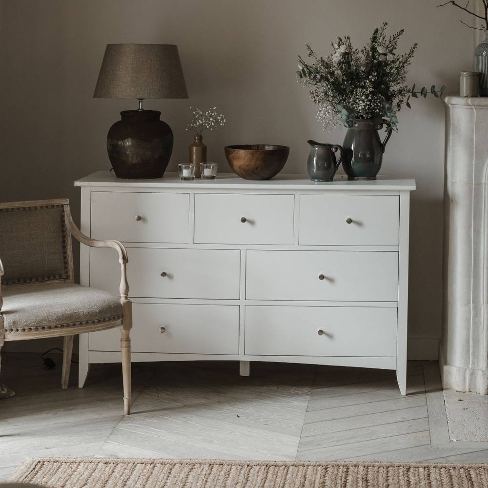 Statement Furniture Edward Hopper 3 Over 4 Chest of Drawers in White