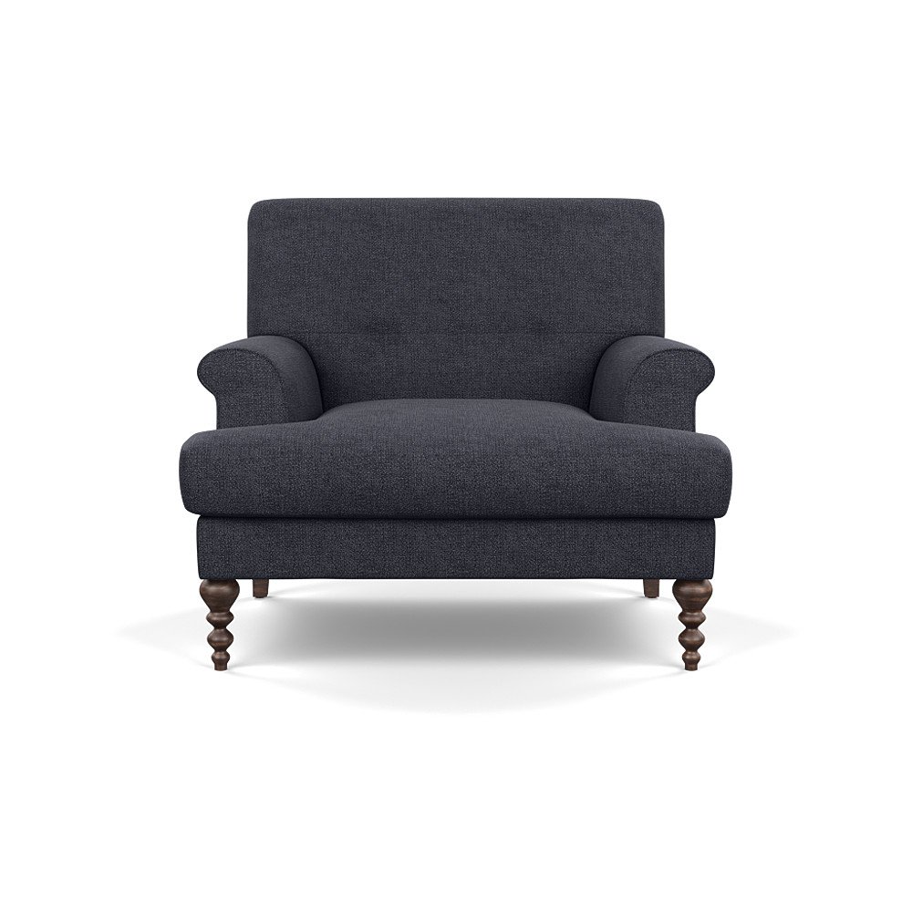 SCP Oscar Formal Armchair Texture Soot Walnut Feet