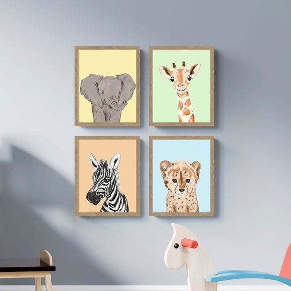 Set of 4 Little Explorers Framed Prints