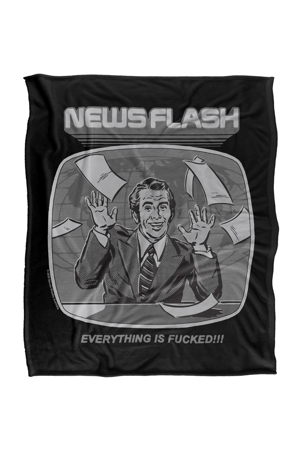 Steven Rhodes Newsflash Silky Touch Super Soft Throw Blanket