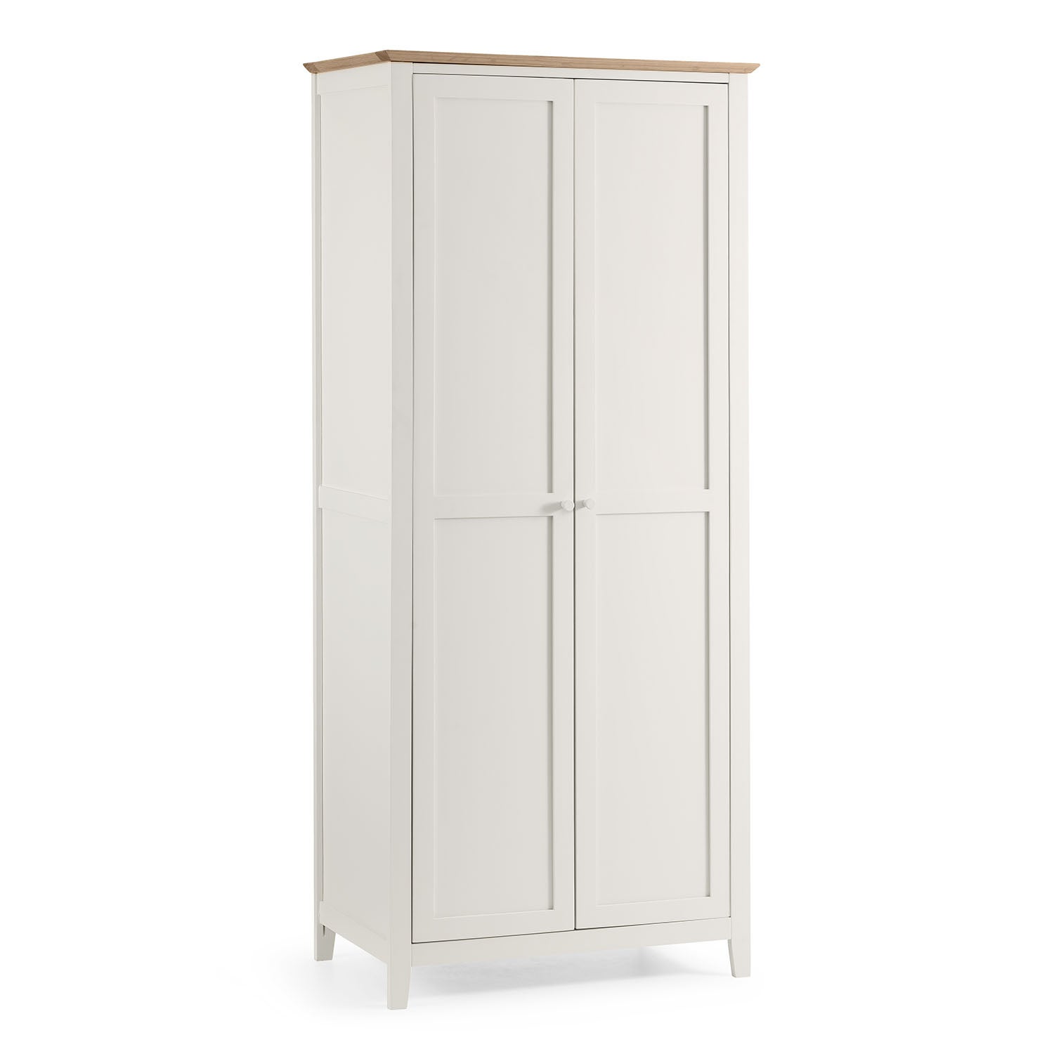 Salerno Shaker Double Wardrobe White