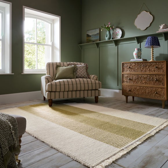 Clove Striped Wool Rug