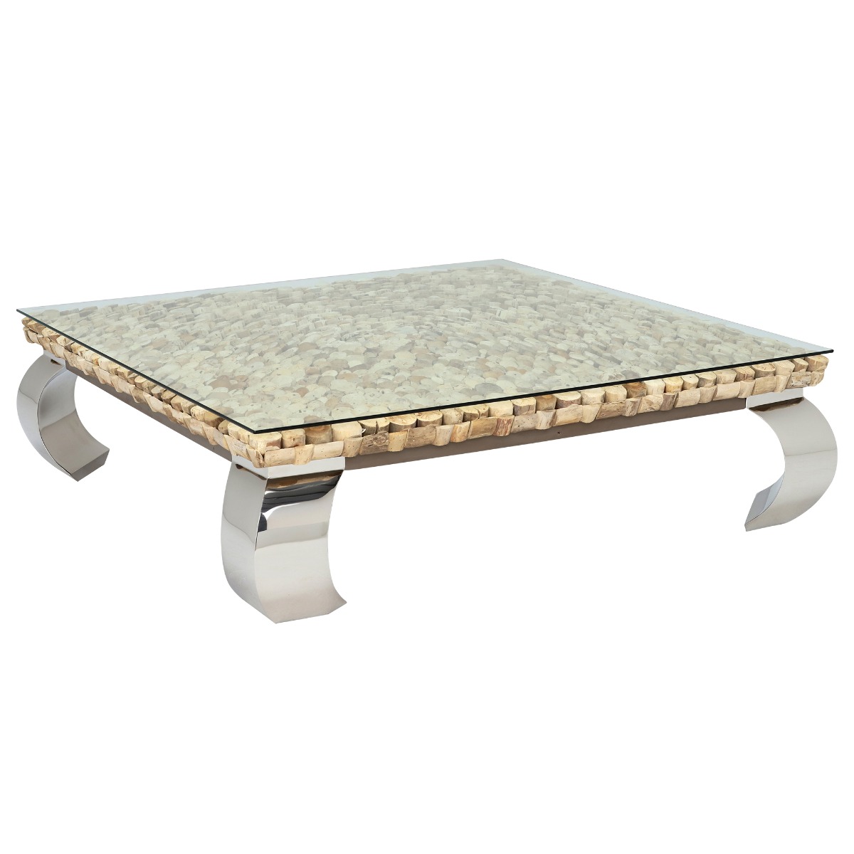 Caspian Terni Large Square Reclaimed Wood Coffee Table