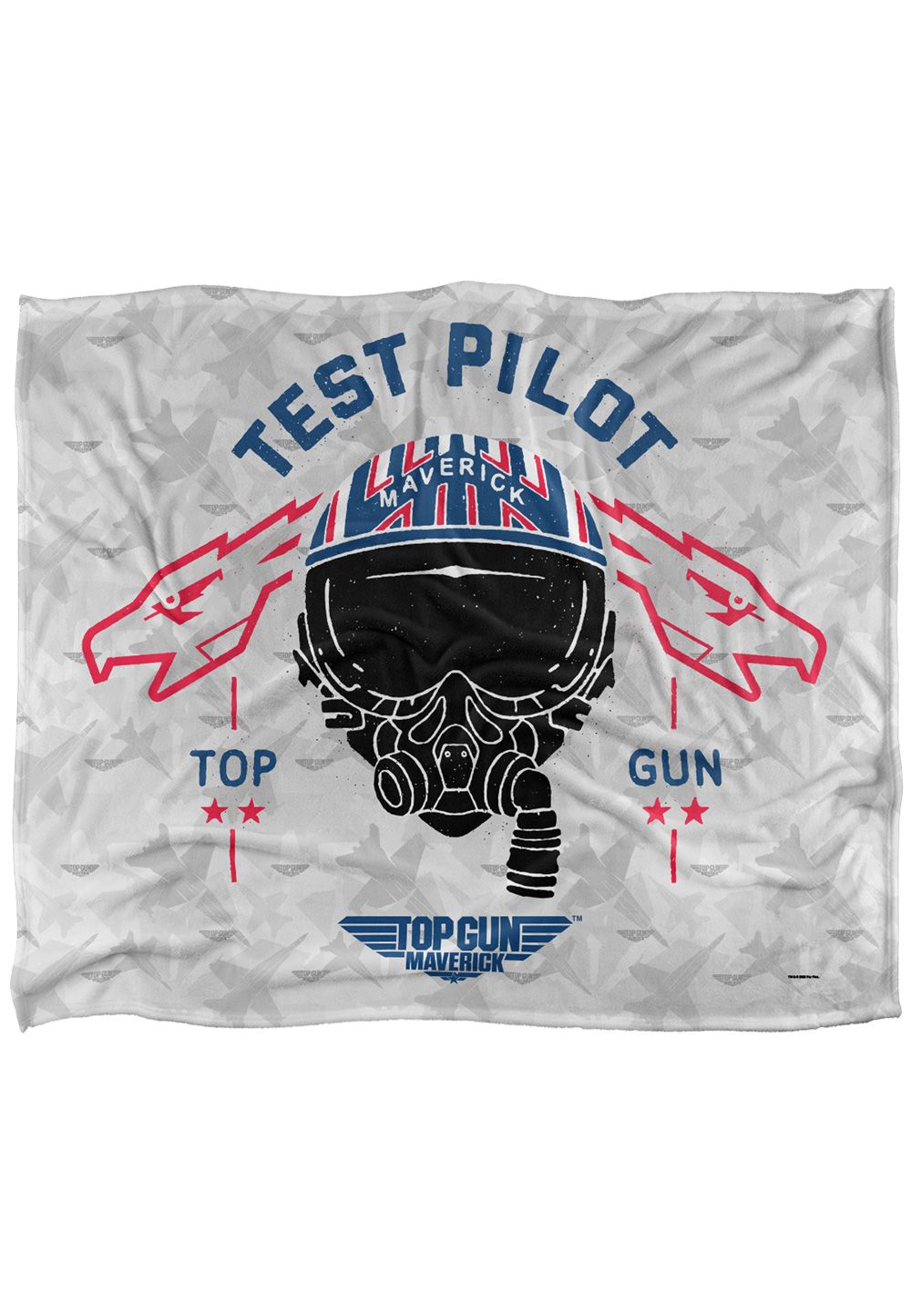 Top Gun: Maverick Test Pilot Silky Touch Super Soft Throw Blanket 152 X 127 cm in White