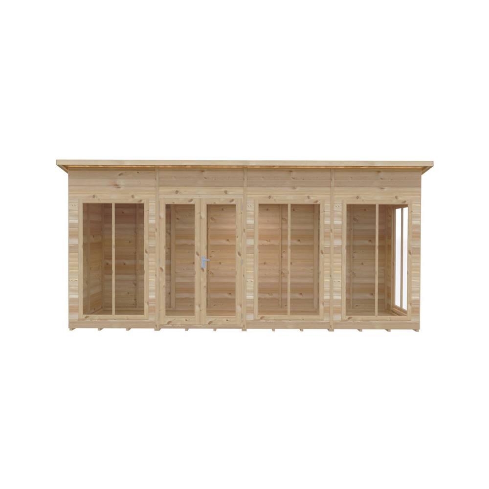 Shires Lela 16x6 Summerhouse - L185.8 x W476 x H228.4 cm in Light Brown