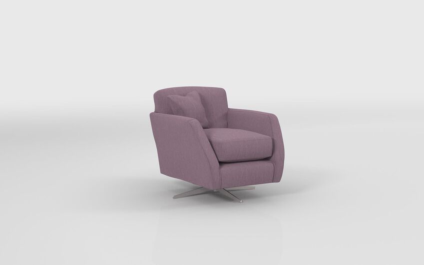 Purple Fabric Edale Swivel Chair