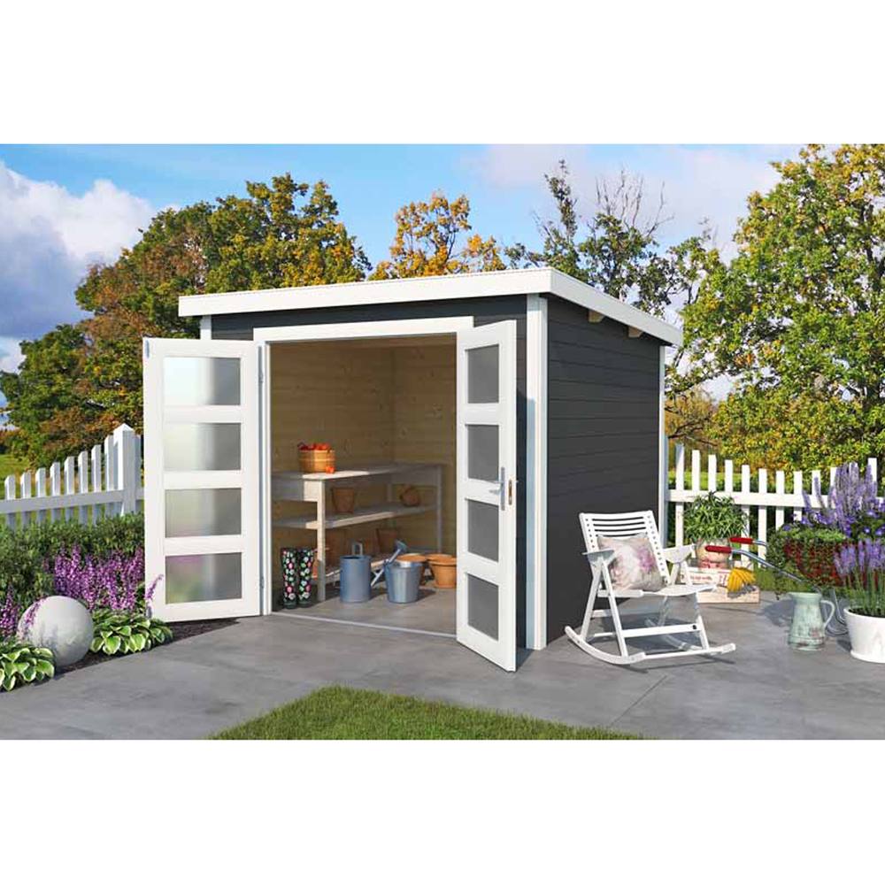 Lasita Maja Ltd Zambezi 4-Log Cabin, Garden Room, Home Office - L270xW274.7xH210.9 cm in Natural 3